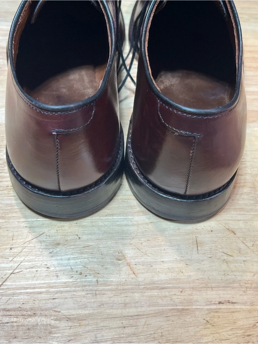 Allen Edmonds Fifth Avenue Men’s Burgundy Leather Cap Toe Oxfords Sz 10.5 3E